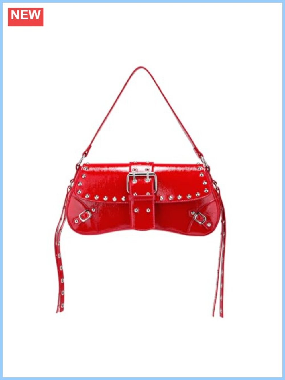 Studded Faux Leather Mini Purse Punk Goth Shoulder Bag